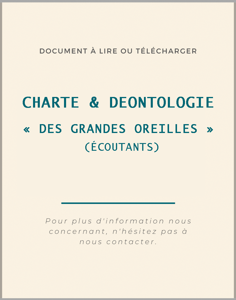 Charte et Deontologie Des Grandes Oreilles