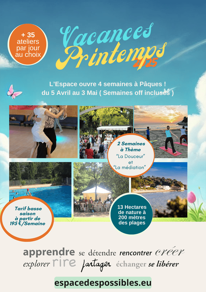 Voir le programme des Ateliers de Printemps 2025 à l'Espace Des Possibles